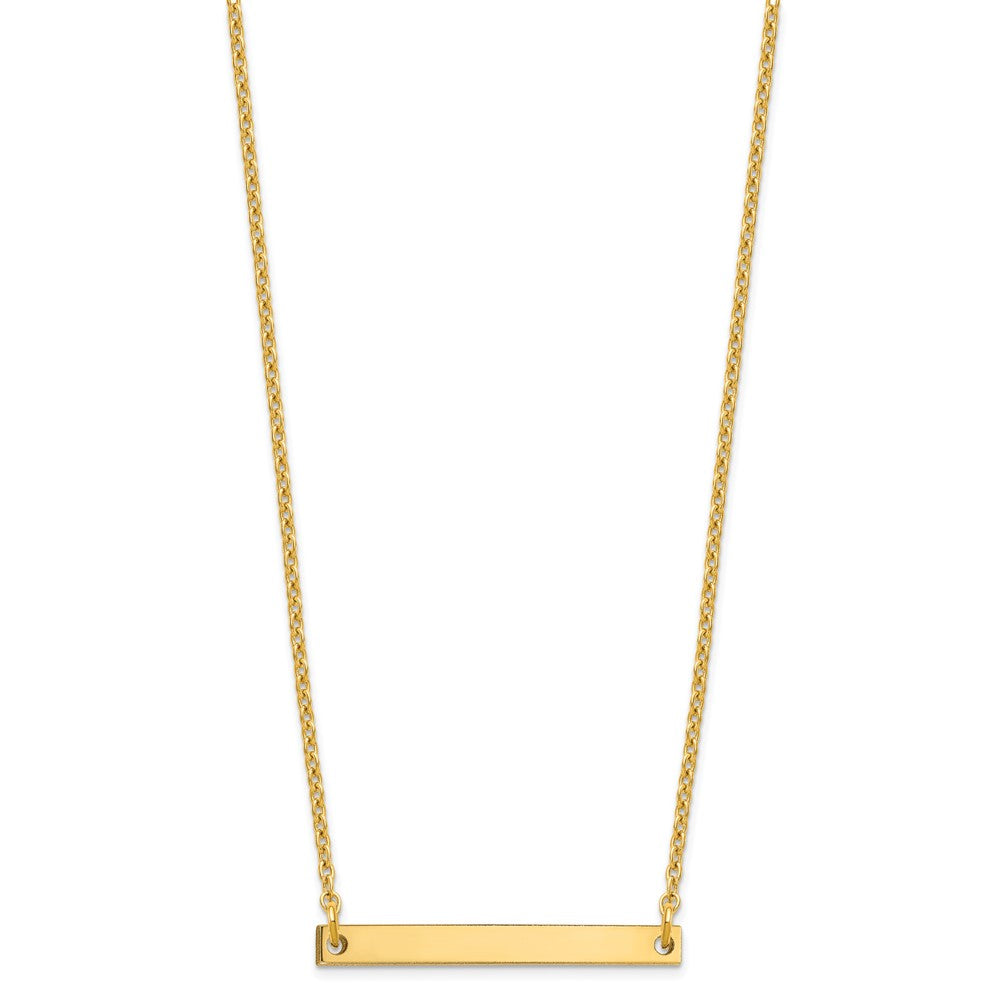 10K Yellow Gold Polished Large Letter I Necklace
