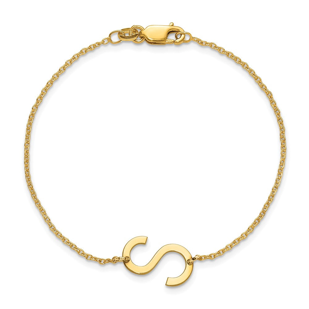 10k Yellow Gold Small Initial s Bracelet