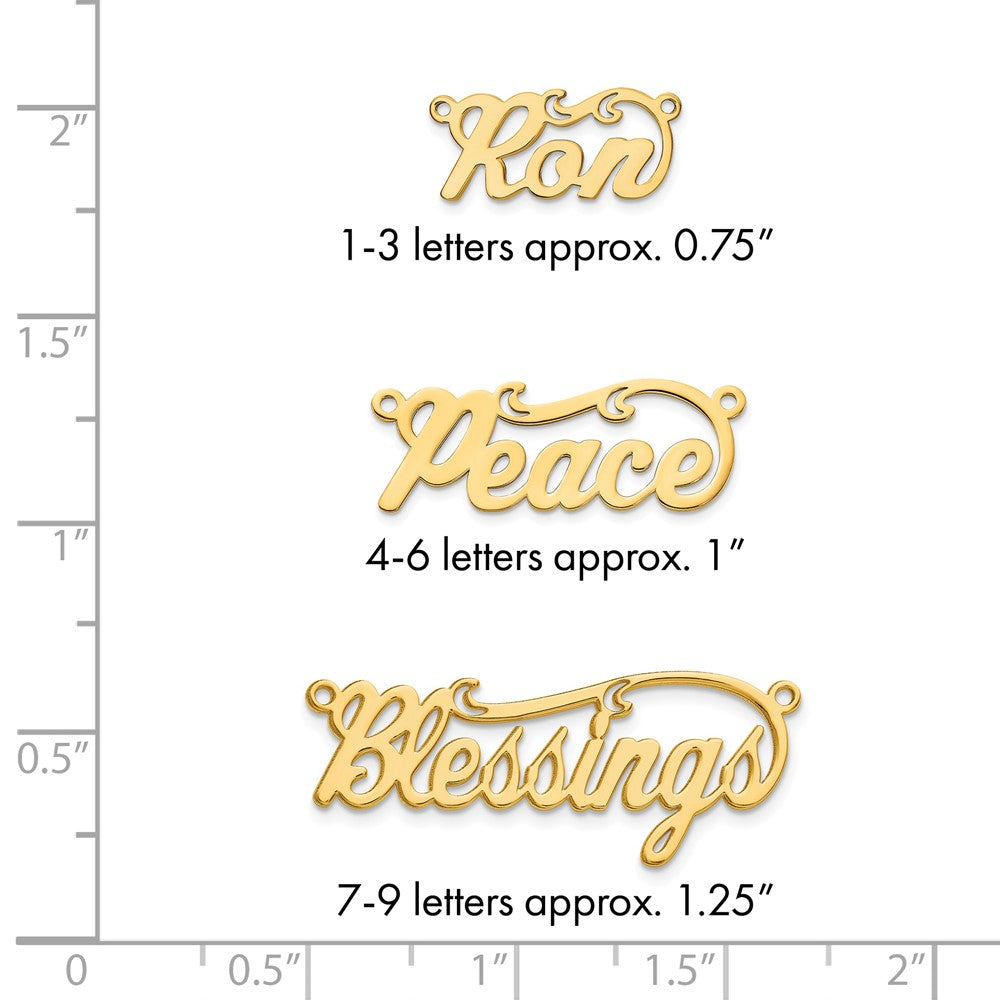 10k Yellow Gold Polished Name Plate