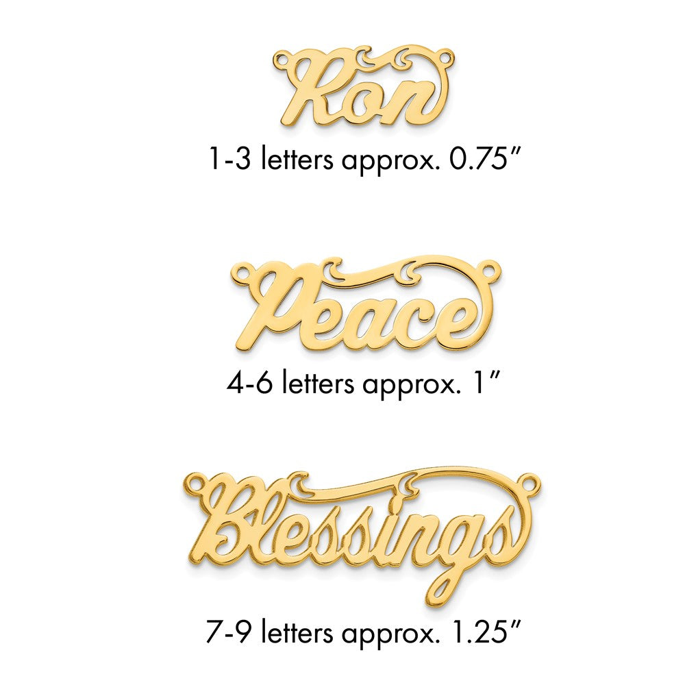 10k Yellow Gold Polished Name Plate