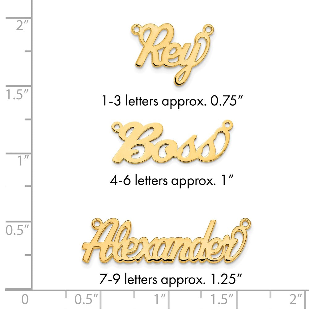 10k Yellow Gold Name Plate