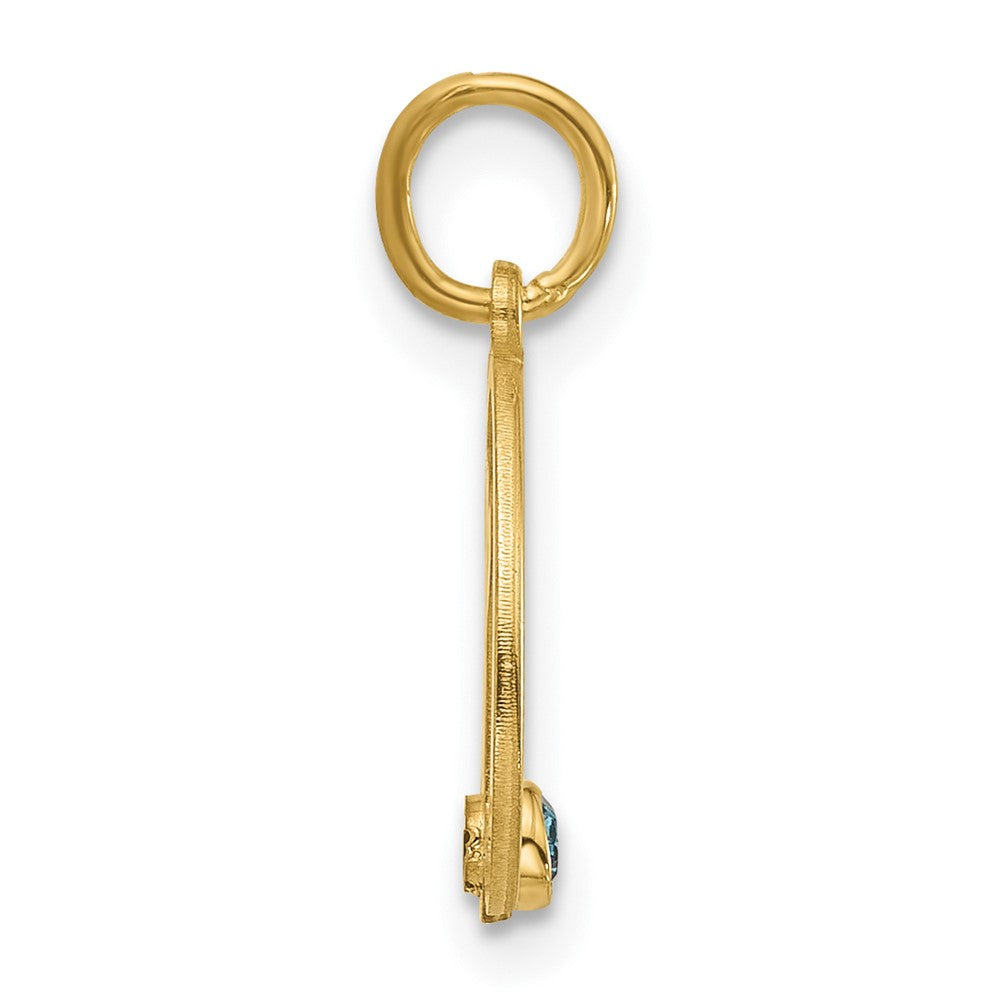 10k Yellow Gold Initial with Birthstone Charm