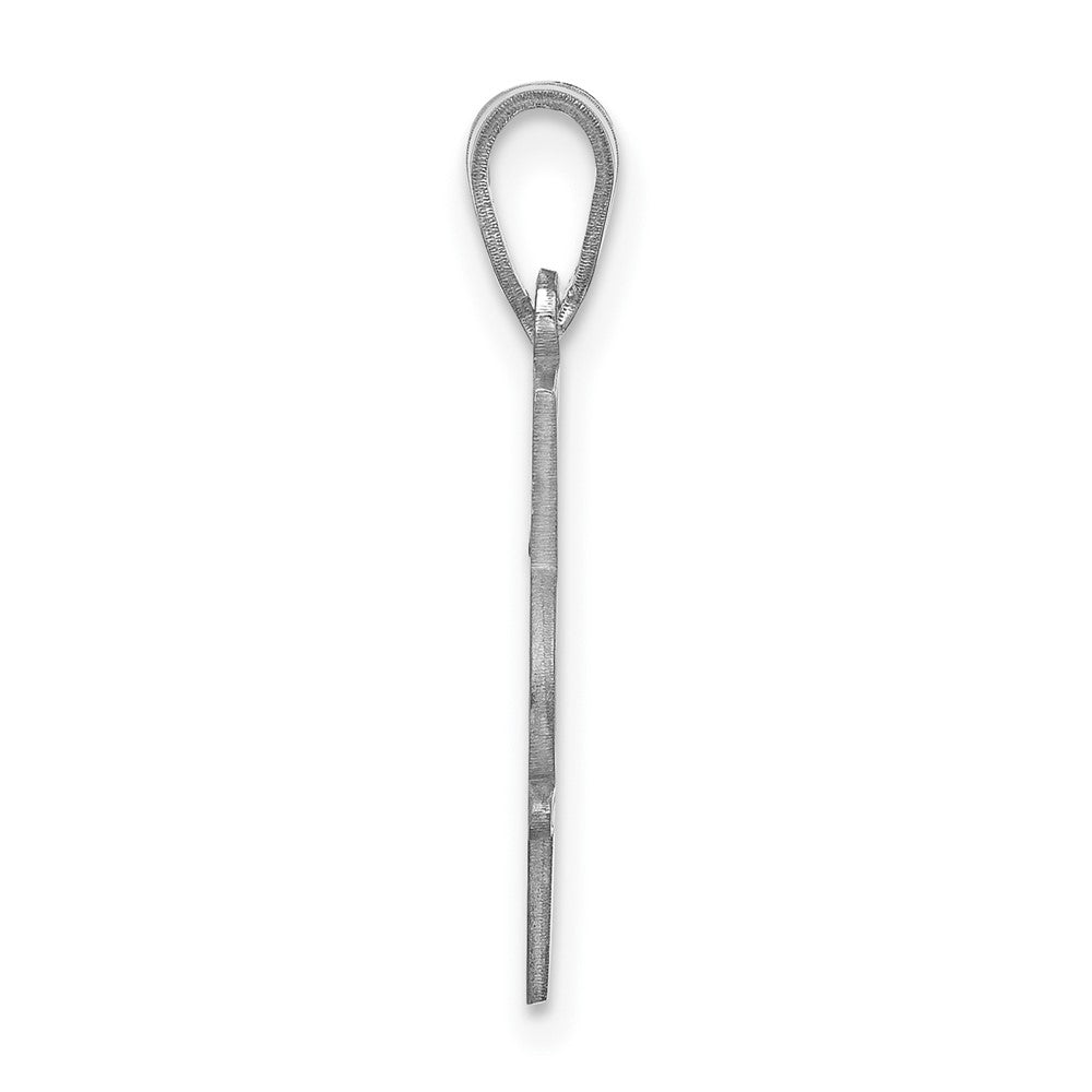10k White Gold with Epoxy Name and Number Pendant