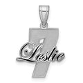 10k White Gold with Epoxy Name and Number Pendant