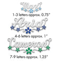 10k White Gold Epoxy Flower Name Plate