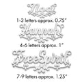 10k White Gold Flower Name Plate