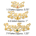 10k Yellow Gold with 14k Bezel Birthstone Flower Name Plate