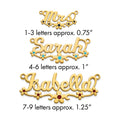 10k Yellow Gold Epoxy Flower Name Plate