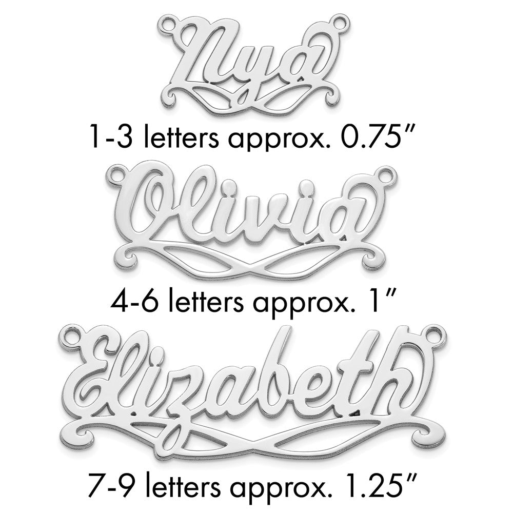 10k White Gold Sunglass Name Plate