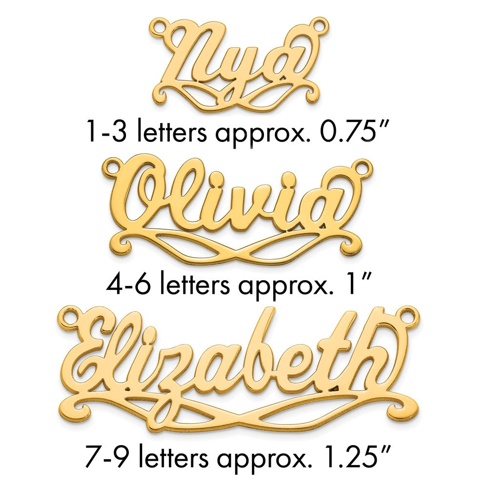 10k Yellow Gold Sunglass Name Plate