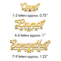 10k Yellow Gold Epoxy Stars Name Plate