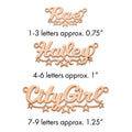10k Rose Gold Cut-out Stars Name Plate