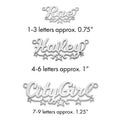 10k White gold Cut-out Stars Name Plate