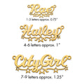 10k Yellow Gold Cut-out Stars Name Plate