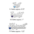 10k White Gold Epoxy Heart Name Plate