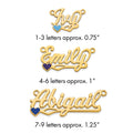 10k Yellow Gold Epoxy Heart Name Plate