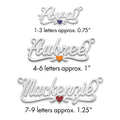10k White Gold Epoxy Heart Name Plate