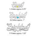 10k White Gold Epoxy Heart Name Plate