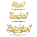 10k Yellow Gold Epoxy Heart Name Plate