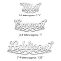 10k White Gold Wave Name Plate