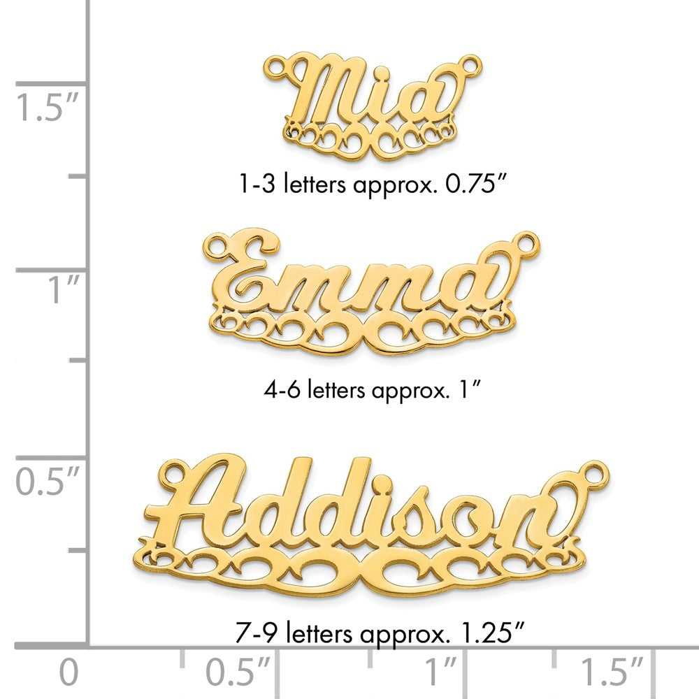 10k Yellow Gold Wave Name Plate