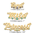 10k Yellow Gold Epoxy Paw Print Name Plate