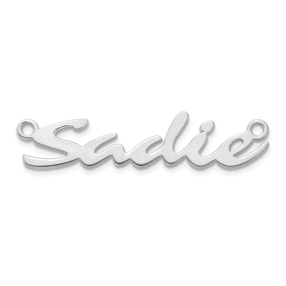 10k White Gold Name Plate