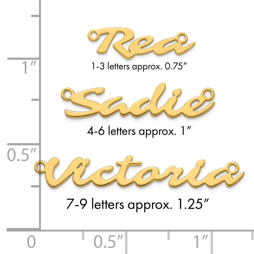 10k Yellow Gold Name Plate