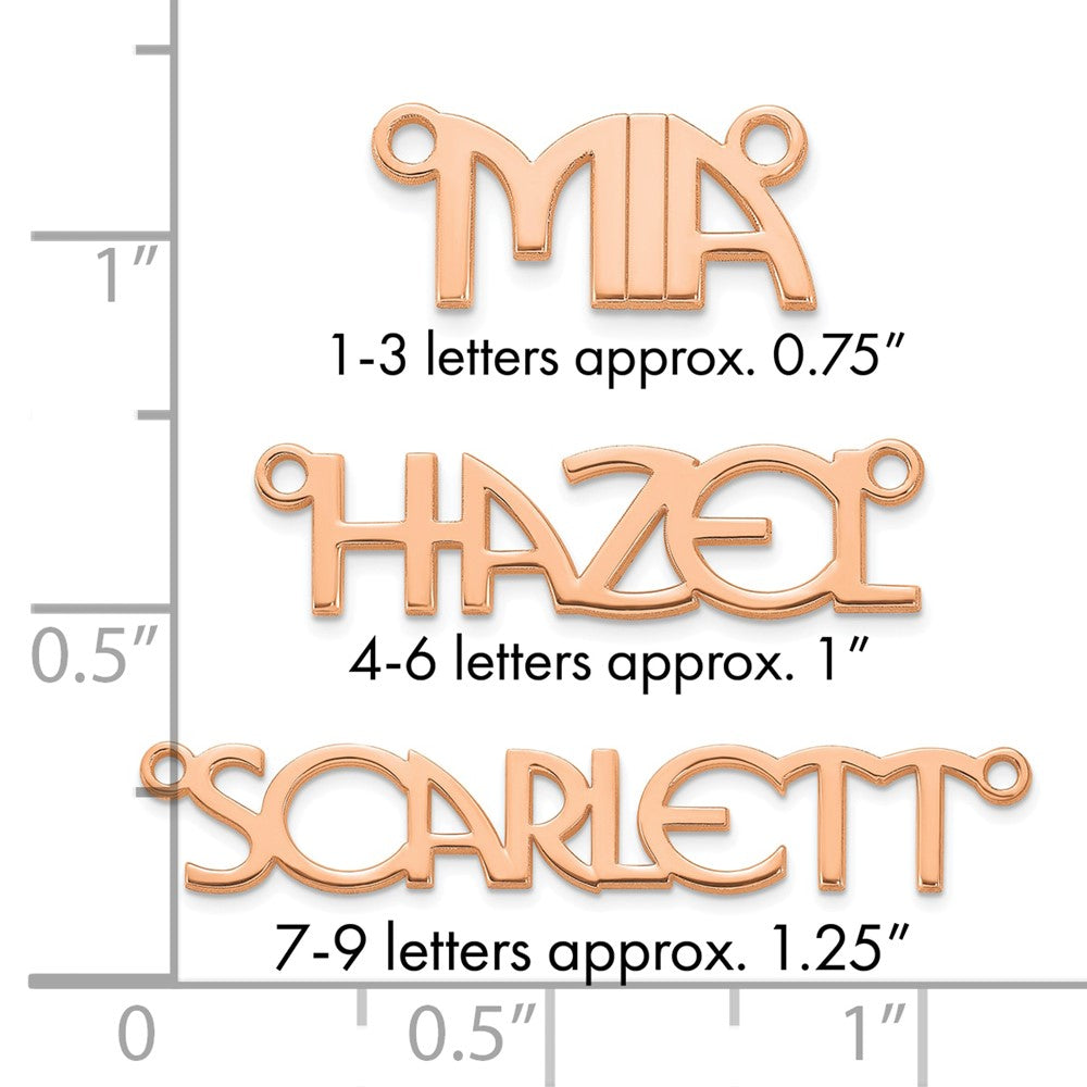 10k Rose Gold Name Plate