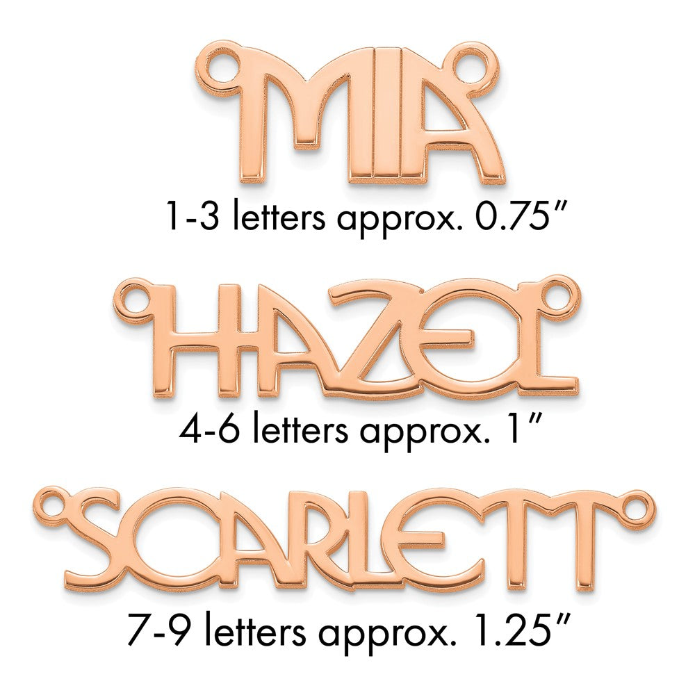 10k Rose Gold Name Plate
