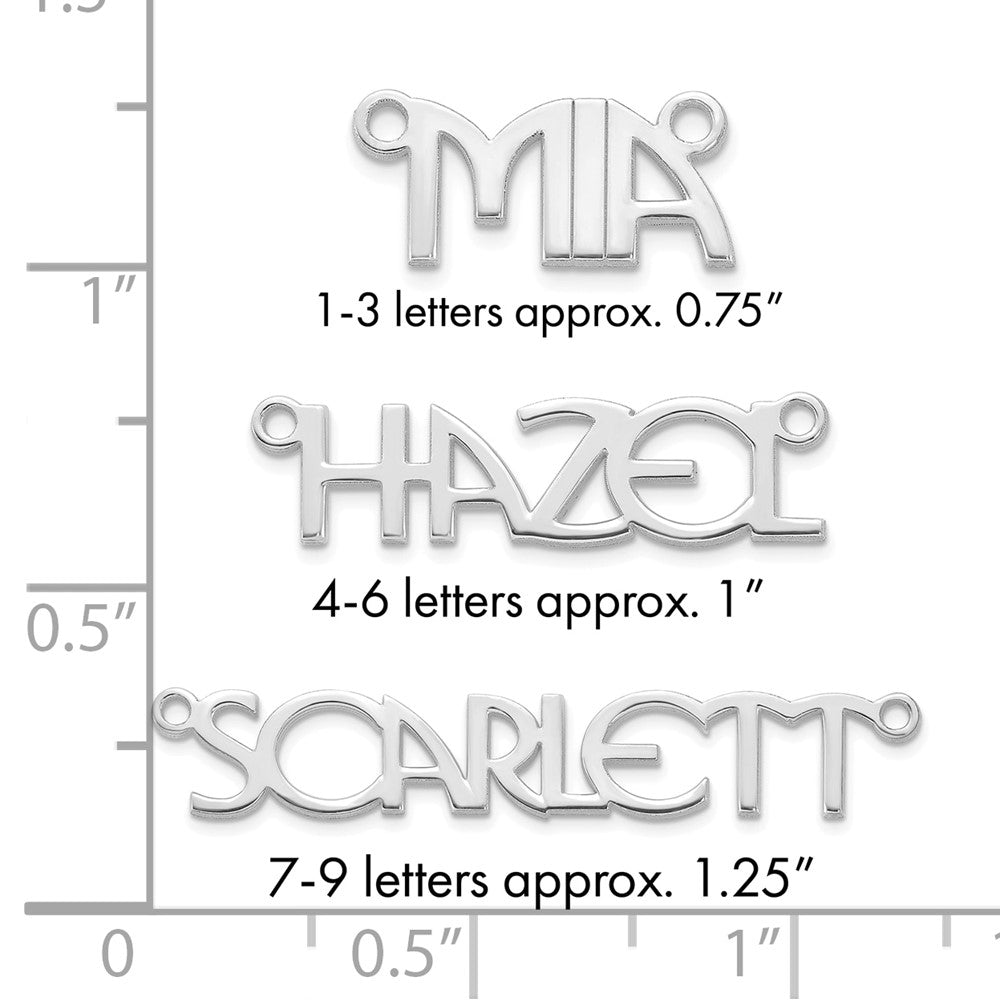 10k White Gold Name Plate