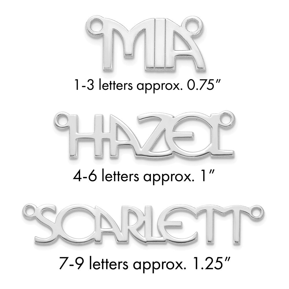 10k White Gold Name Plate