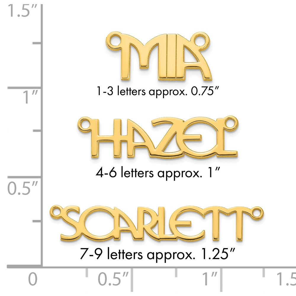 10k Yellow Gold Name Plate