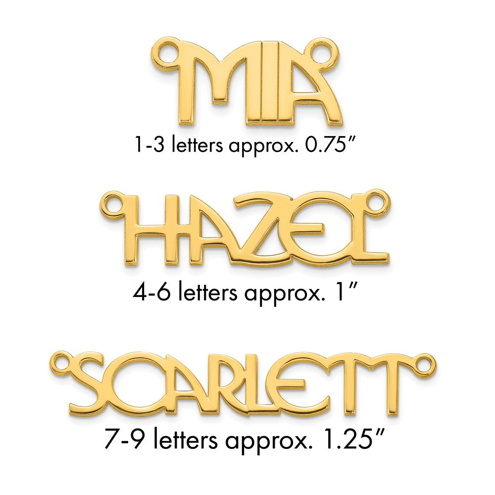10k Yellow Gold Name Plate