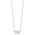 10k White Gold 1-3 Letter cut-out Name Bar Necklace