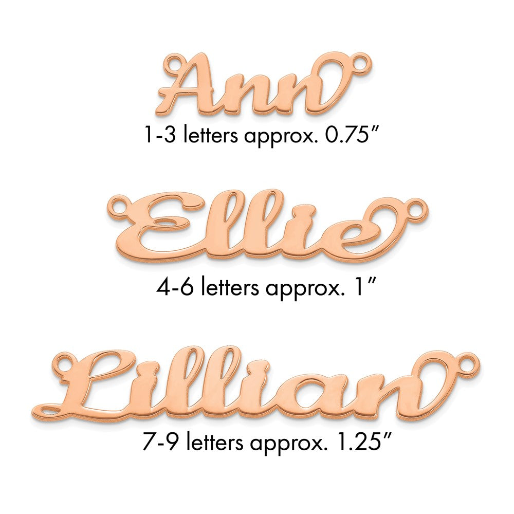 10k Rose Gold Name Plate