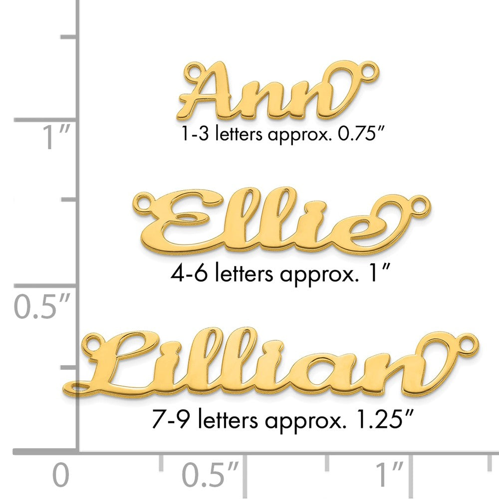 10k Yellow Gold Name Plate