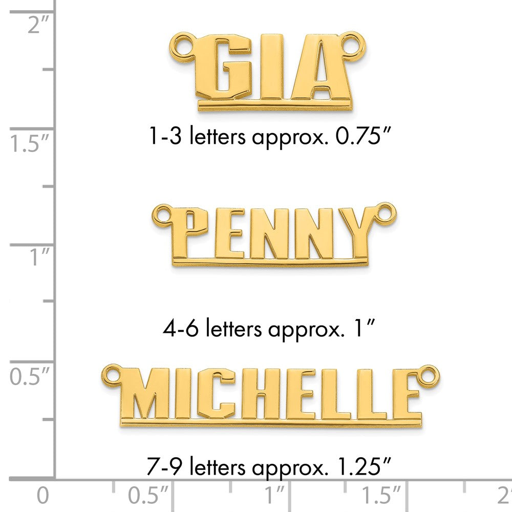 10k Yellow Gold Underlined Name Plate
