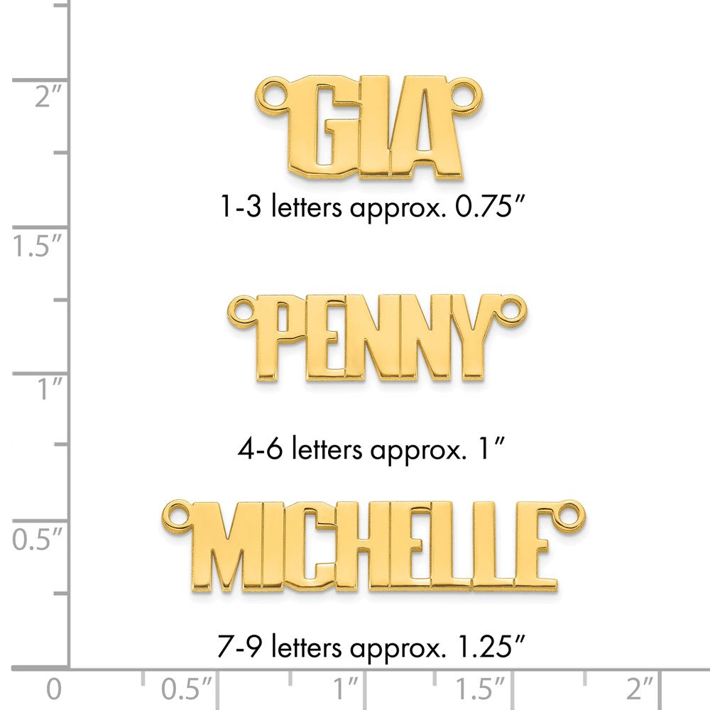 10k Yellow Gold Atlantico Font Name Plate