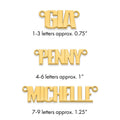 10k Yellow Gold Atlantico Font Name Plate
