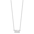 10k White Gold 1-3 Letter Name Bar Necklace