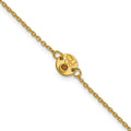 10k Yellow Gold 1 Disc with Initial and Birthstone Bracelet