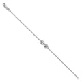 10k White Gold 2 Disc with Initial and Birthstone Bracelet