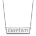 10k White Gold 4-6 Letter Name Bar Necklace