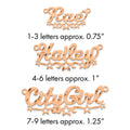 10k Rose Gold Diamond-cut Cut-out Stars Name Plate