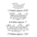 10k White Gold Diamond-cut Cut-out Stars Name Plate
