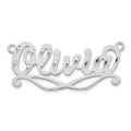 10k White Gold Diamond-cut Sunglass Name Plate