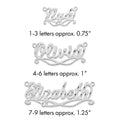 10k White Gold Diamond-cut Sunglass Name Plate