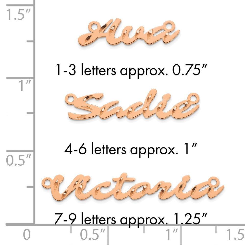10k Rose Gold Diamond-cut Name Plate