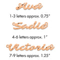 10k Rose Gold Diamond-cut Name Plate